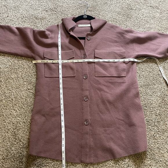 One Grey Day Button down Grey Sweater small - Picture 4 of 5